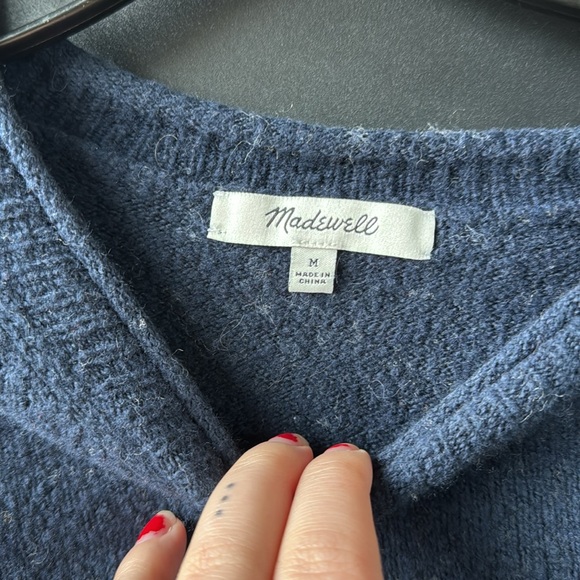 Madewell Blue Flower Sweater - M - Picture 4 of 7